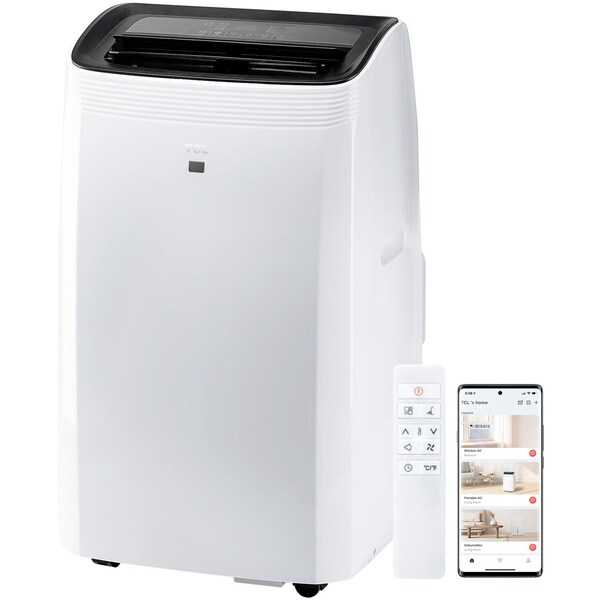 Tcl 10,000 BTU 14,000 BTU ASHRAE Smart Portable Air Conditioner with Heat - H10PH36W