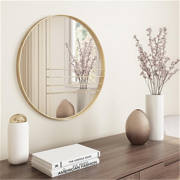 Rickis Rugs Damis Modern Wall Mirror, Gold - RI2522588