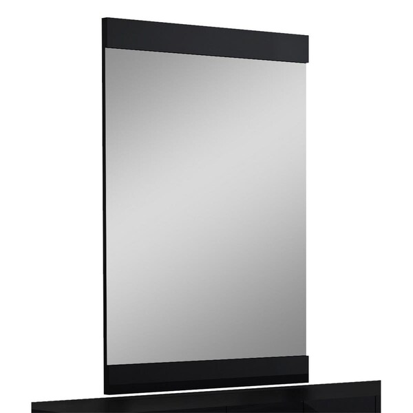 Oceantailer Home Roots Beddings Superb High Gloss Mirror, Black - 45 in. - 329645