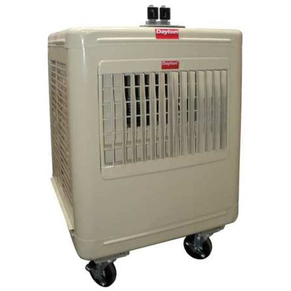 Dayton Portable Evaporative Cooler 2,100/2,800 cfm, 1000 to 1400 sq. ft., 6.3 gal, 1/8 HP, Direct Drive - 6RJZ4