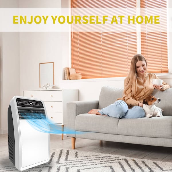Edendirect 4,000 BTU Portable Air Conditioner Cools 200 Sq. Ft. with Dehumidifier, 2 Fan Speeds and Remote - ED-SPF1-08C