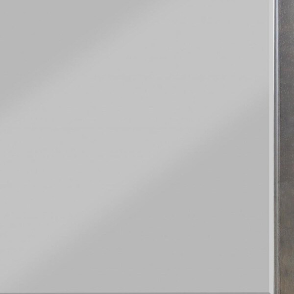 Homeroots 1 x 36 x 38 in. Dark Gray Wood Mirror - 347120