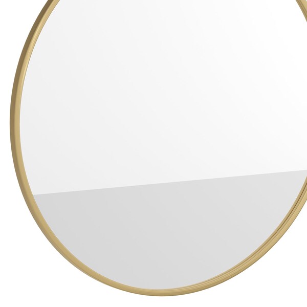 Flash Furniture 30" Round Gold Metal Framed Accent Wall Mirror - HFKHD-0GD-CRE8-491315-GG