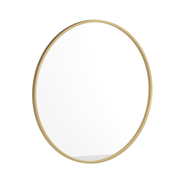 Flash Furniture 30" Round Gold Metal Framed Accent Wall Mirror - HFKHD-0GD-CRE8-491315-GG