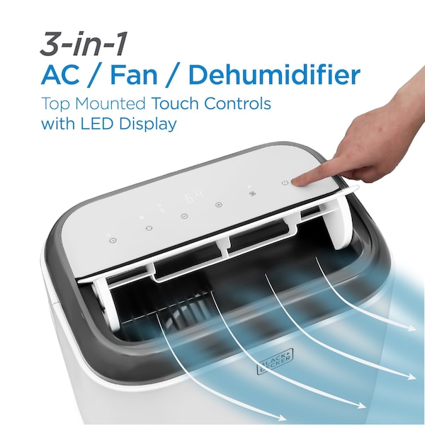 Black & Decker 6,000 BTU Portable Air Conditioner SACC/CEC10,000 BTU ASHRAE 128 - BPP06WTB