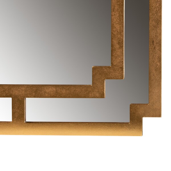 Baxton Studio Dayana Modern and Contemporary Antique Gold Finished Wood Accent Wall Mirror - 222-12932-ZORO