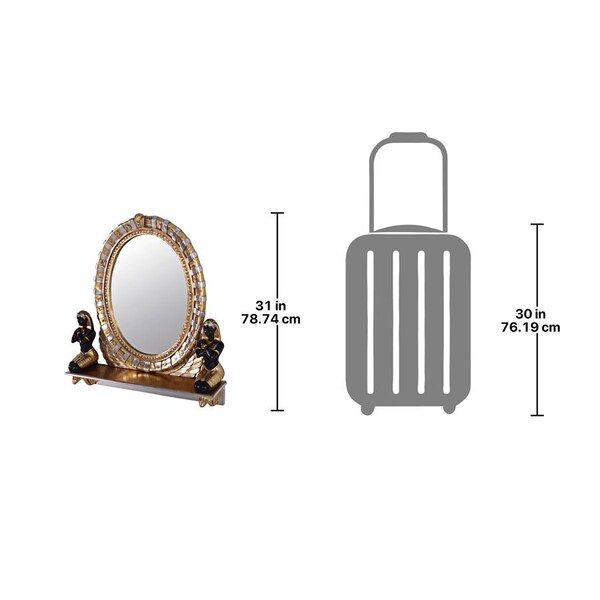 Design Toscano King Amenhotep Egyptian Statue Vanity Mirror - NE64386