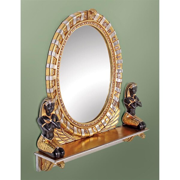 Design Toscano King Amenhotep Egyptian Statue Vanity Mirror - NE64386