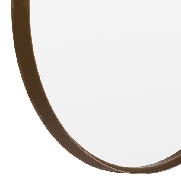 Flash Furniture 27.5" Round Bronze Metal Framed Accent Wall Mirror - HFMHD-275-CRE8-512315-GG