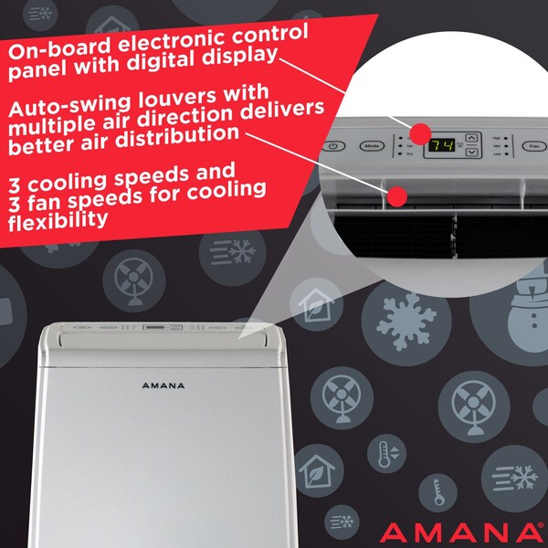 Amana 7,000 BTU (4,500 DOE) Portable AC - AMAP064AW
