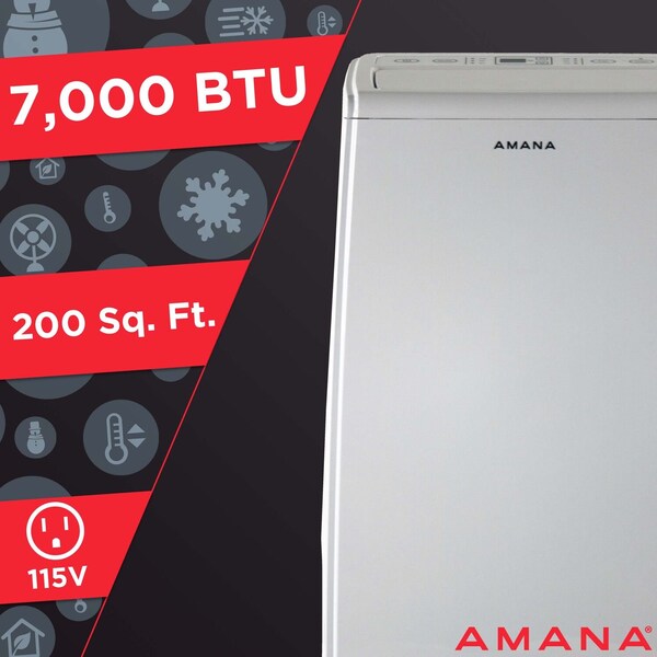Amana 7,000 BTU (4,500 DOE) Portable AC - AMAP064AW