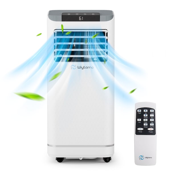 Edendirect 6,000 BTU Portable Air Conditioner Cools 450 Sq. Ft. with Heater, Dehumidifier and Remote in White - ED-OX-10KH