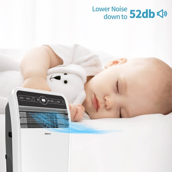 Edendirect 6,400 BTU Portable Air Conditioner Cools 300 Sq. Ft. with Dehumidifier, 3 Fan Speeds and Remote - ED-SPF1-10C