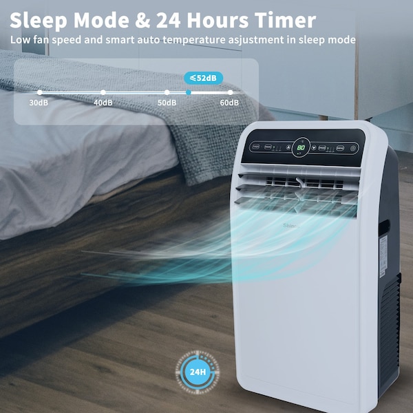 Edendirect 7,800 BTU Portable Air Conditioner Cools 400 Sq. Ft. with Dehumidifier, 3 Fan Speeds and Remote - ED-SPF1-12C