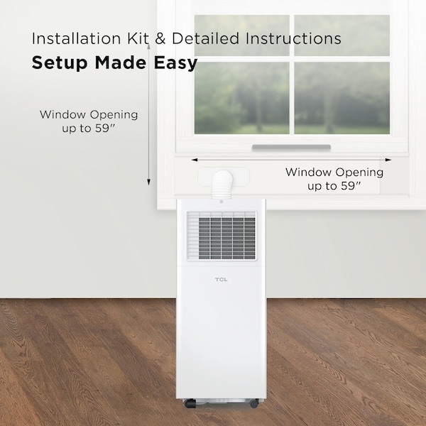 Tcl 6,000 BTU SACC 9,500 BTU ASHRAE Smart Portable Air Conditioner - H6P44W