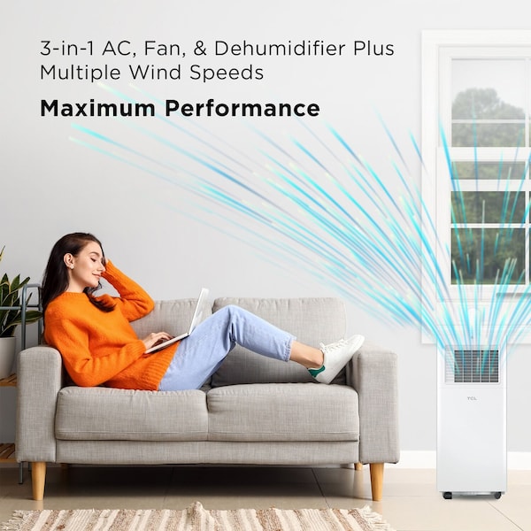 Tcl 6,000 BTU SACC 9,500 BTU ASHRAE Smart Portable Air Conditioner - H6P44W