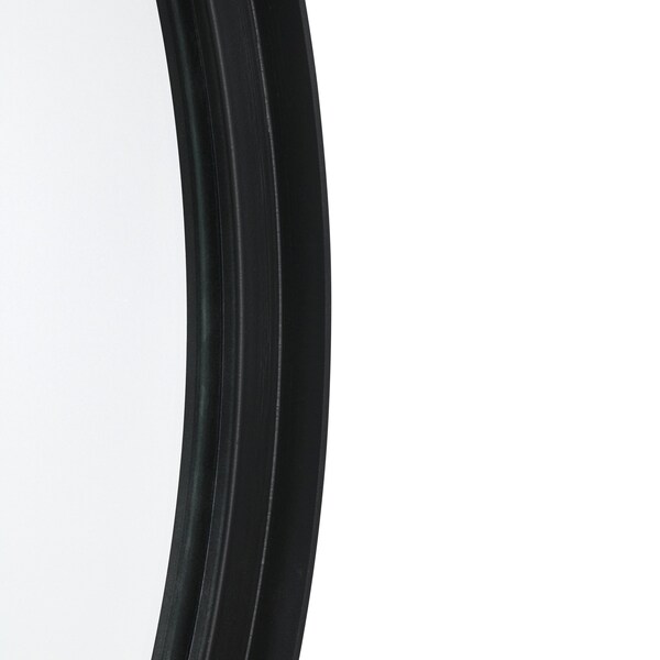 Flash Furniture 30in Round Black Metal Framed Accent Wall Mirror - HMHD-22M116YA-BLK-GG