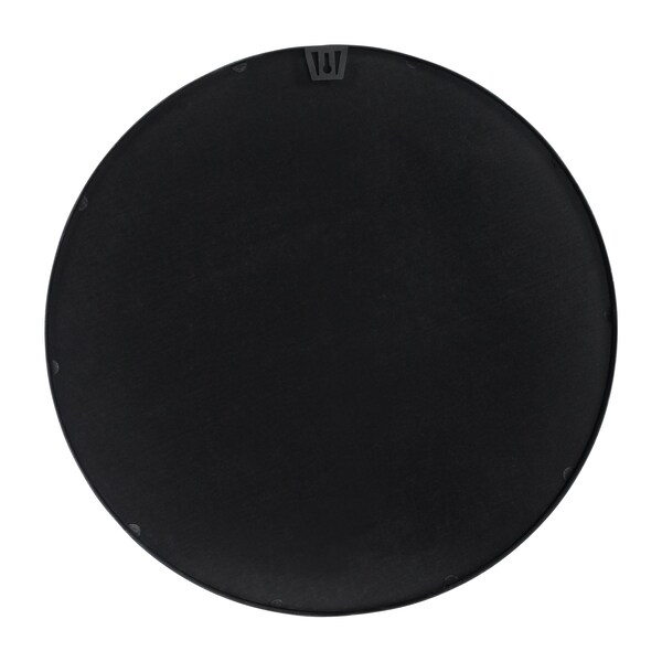 Flash Furniture 30in Round Black Metal Framed Accent Wall Mirror - HMHD-22M116YA-BLK-GG