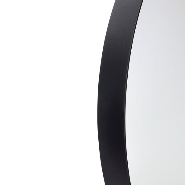 Flash Furniture 30in Round Black Metal Framed Accent Wall Mirror - HMHD-22M116YA-BLK-GG