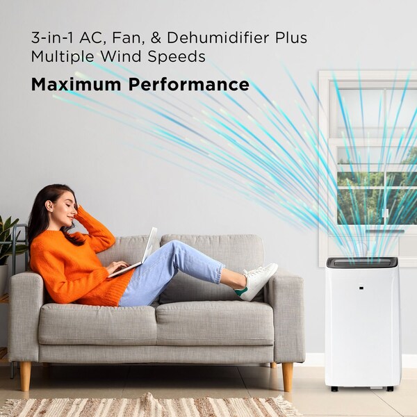 Tcl 10,000 BTU SACC 14,000 BTU ASHRAE Smart Portable Air Conditioner - H10P36W