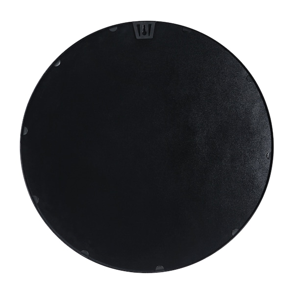 Flash Furniture 24in Round Black Metal Framed Accent Wall Mirror - HMHD-22M115YA-BLK-GG