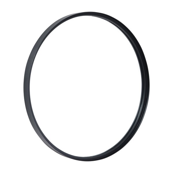 Flash Furniture 24in Round Black Metal Framed Accent Wall Mirror - HMHD-22M115YA-BLK-GG