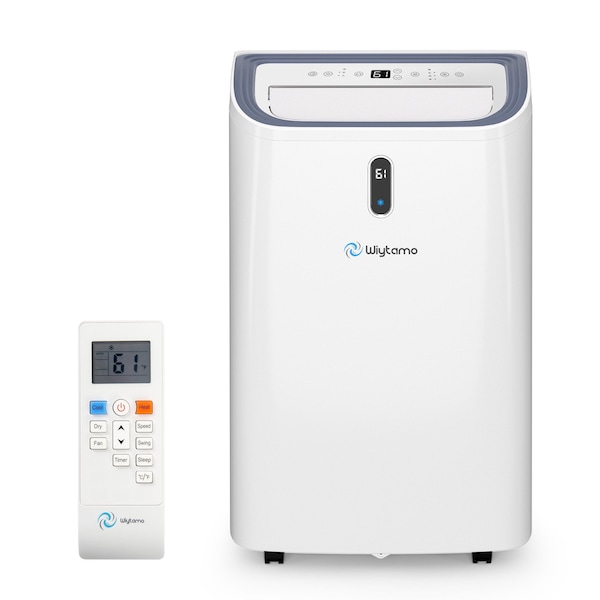 Edendirect 9,500 BTU Portable Air Conditioner Cools 700 Sq. Ft. with Heater, Dehumidifier and Remote in White - ED-OX-14KH