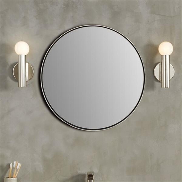 Comfortcorrect Round Metal Frame Mirror, Brushed Silver - CO2797384
