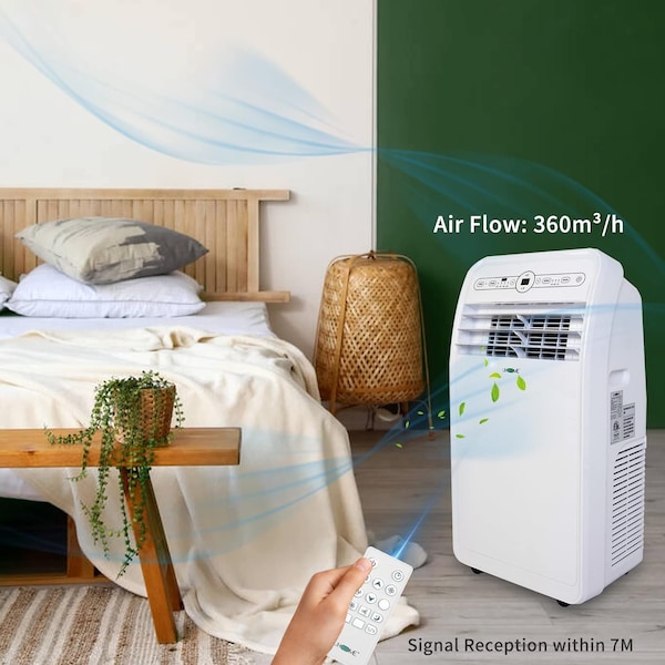 Edendirect 8500 BTU DOE Portable Air Conditioner , 400 sq. ft. with Heater, Dehumidifier, Remote - ED-UPF1-12H