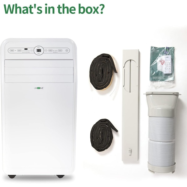 Edendirect 8500 BTU DOE Portable Air Conditioner , 400 sq. ft. with Heater, Dehumidifier, Remote - ED-UPF1-12H