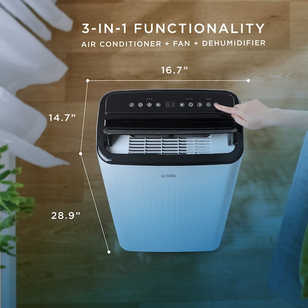 Commercial Cool 9,000 BTU Portable Air Conditioner with Remote and WiFi Control - CCP6JW
