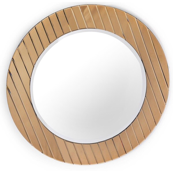 Camden Isle 35.4 x 35.4 in. Yukon Gold Beveled Accent Mirror - 86337