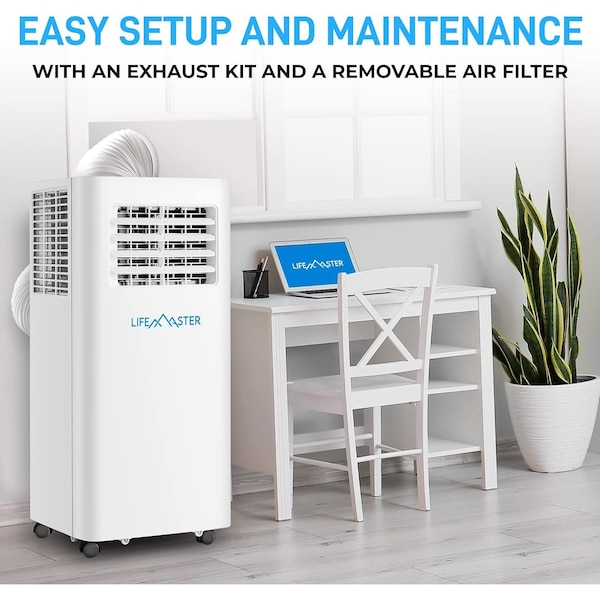Lifemaster 10,000 BTU Portable Air Conditioners, Room Air Conditioner with Digital Remote for Room up to 450 - LMPAC10.5