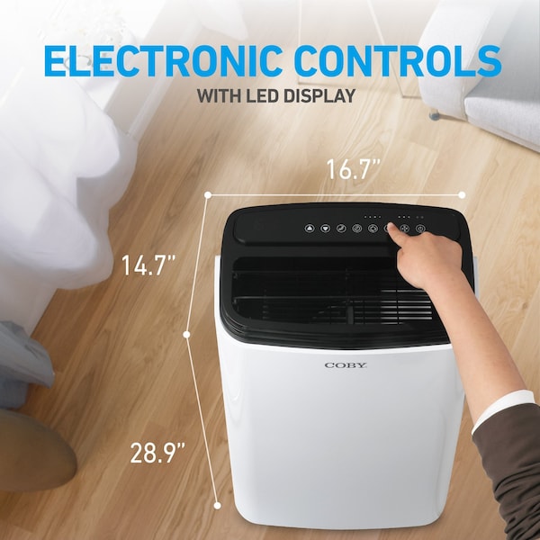 Coby 8,150 BTU Portable Air Conditioner SACC/CEC 12,000 BTU ASHRAE 128 - CBPAC815