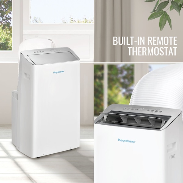 Keystone 14,000 BTU ASHRAE/12,000 BTU DOE Portable Inverter Air Conditioner with Heater and Remote Control - KSTAP121HINV