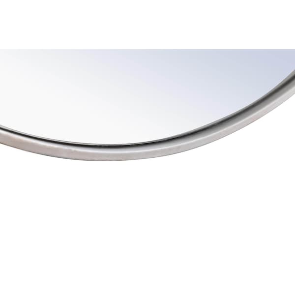 Elegant Decor Metal Frame Round Mirror 24 Inch Silver Finish - MR4033S