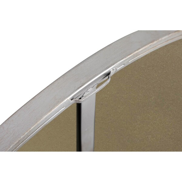 Elegant Decor Metal Frame Round Mirror 24 Inch Silver Finish - MR4033S