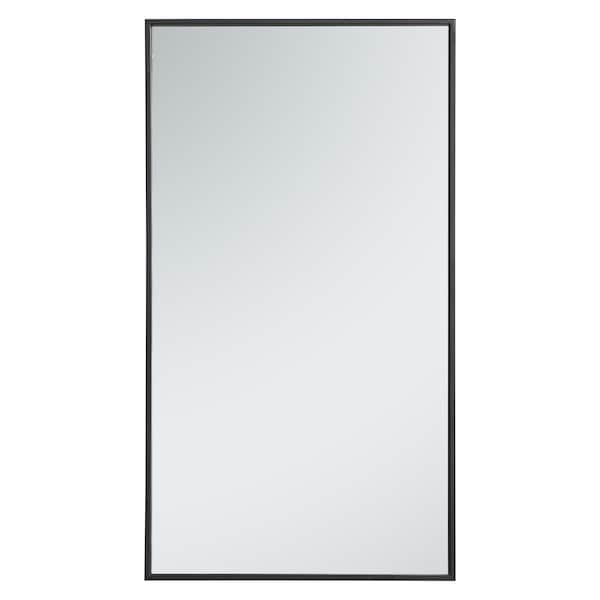 Elegant Decor Metal Frame Rectangle Mirror 20 Inch In Black - MR42036BK