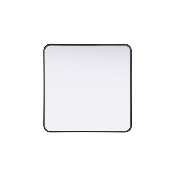 Elegant Decor Contour Metal Square Mirror 30X30 In Black - MR8A3030BLK