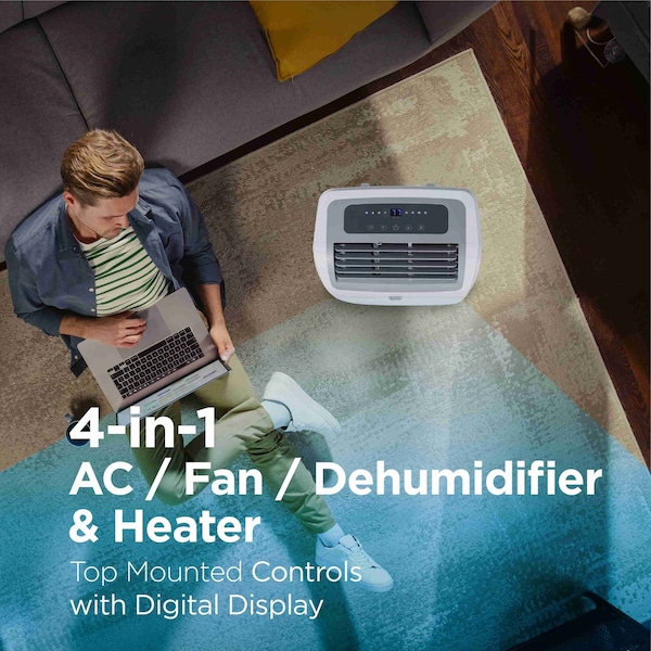 Black & Decker 10,000 BTU Cooling SACC/CEC, Portable Air Conditioner with Heater, 14,000 BTU Cooling ASHRAE 128 - BPP10HWTB