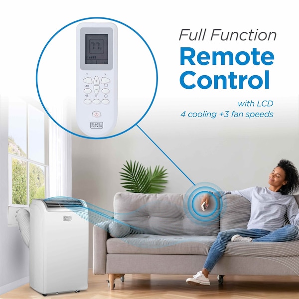 Black & Decker 10,000 BTU Cooling SACC/CEC, Portable Air Conditioner with Heater, 14,000 BTU Cooling ASHRAE 128 - BPP10HWTB