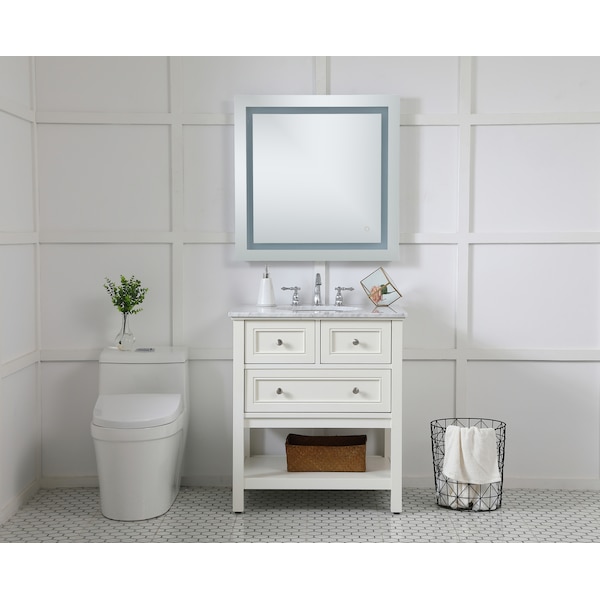 Elegant Decor Helios 30" X 30" Hardwired Led Mirror W/Touch Sensor And Color Chngng - MRE13030