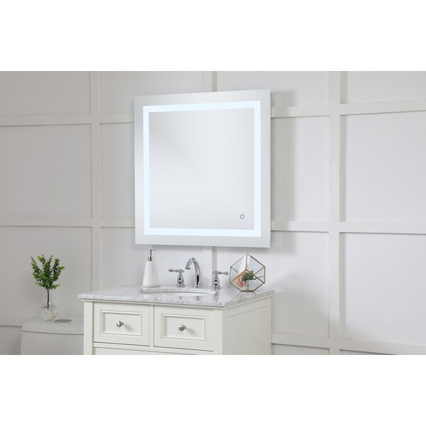 Elegant Decor Helios 30" X 30" Hardwired Led Mirror W/Touch Sensor And Color Chngng - MRE13030