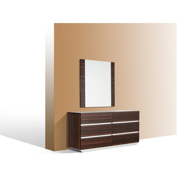 Homeroots Luxor Italian Modern Mirror - Ebony - 282616