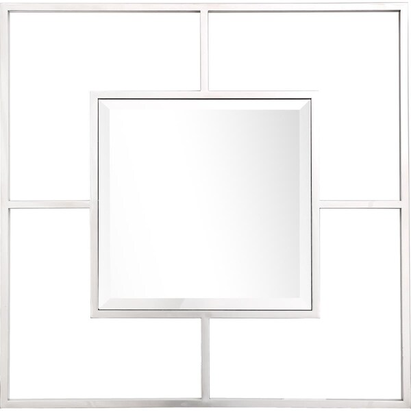 Lovelyhome 31.5 x 31.5 in. Lidy Wall Mirror, Stainless Steel Frame - LO2545267