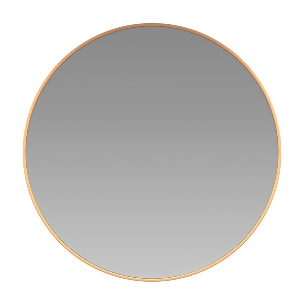 Flash Furniture 30" Round Gold Metal Framed Accent Wall Mirror - RH-M003-RD76BB-GD-GG