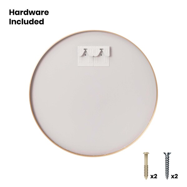 Flash Furniture 30" Round Gold Metal Framed Accent Wall Mirror - RH-M003-RD76BB-GD-GG