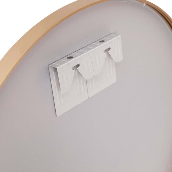 Flash Furniture 30" Round Gold Metal Framed Accent Wall Mirror - RH-M003-RD76BB-GD-GG