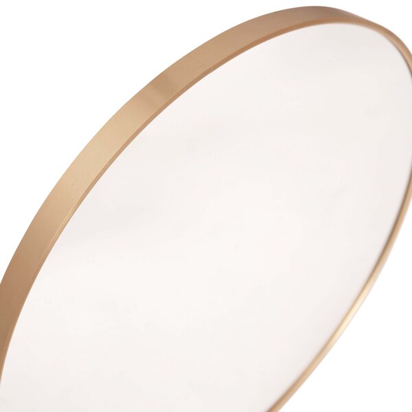 Flash Furniture 30" Round Gold Metal Framed Accent Wall Mirror - RH-M003-RD76BB-GD-GG