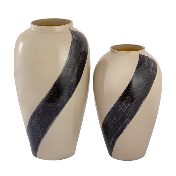 Elk Signature Brushstroke Vase, Small Cream - H0897-10973